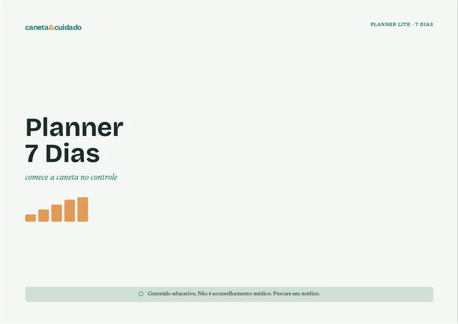 Capa do Planner Lite 7 Dias